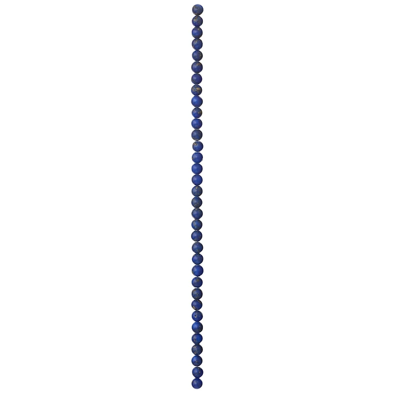 12 Pack: Sapphire Reconstituted Lapis Round Beads, 6mm by Bead Landing™