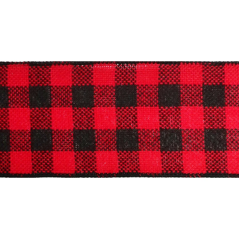 12 Pack: 2.5" x 25ft. Buffalo Check Wired Ribbon by Celebrate It™