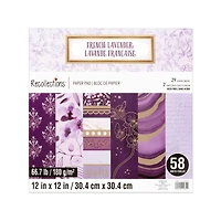 12" x 12" French Lavender Paper Pad by Recollections™, 58 Sheets