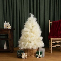 4ft. Unlit Off-White Pampas Grass Artificial Christmas Tree