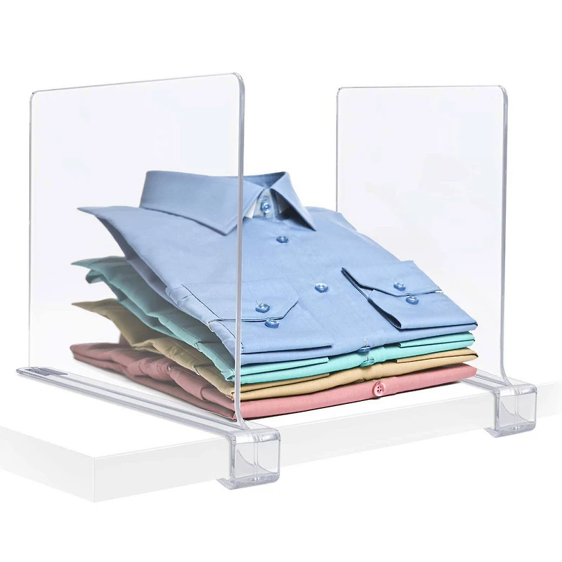 Sorbus 12.75" Modern Clear Acrylic Shelf Dividers