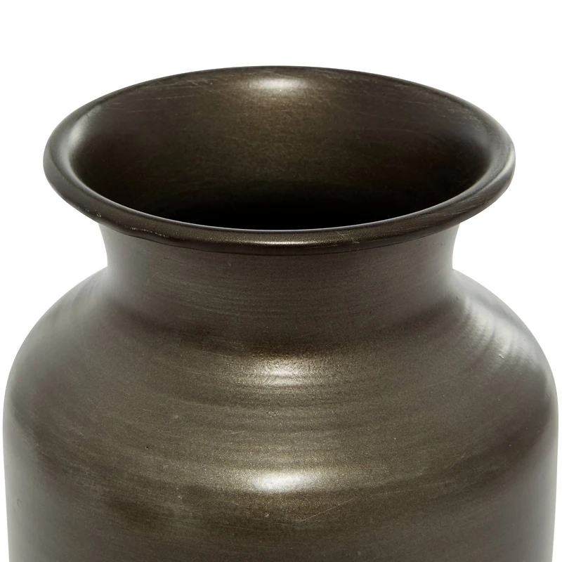 The Novogratz Set of 2 Gold Metal Contemporary Vase, 8", 9.25"