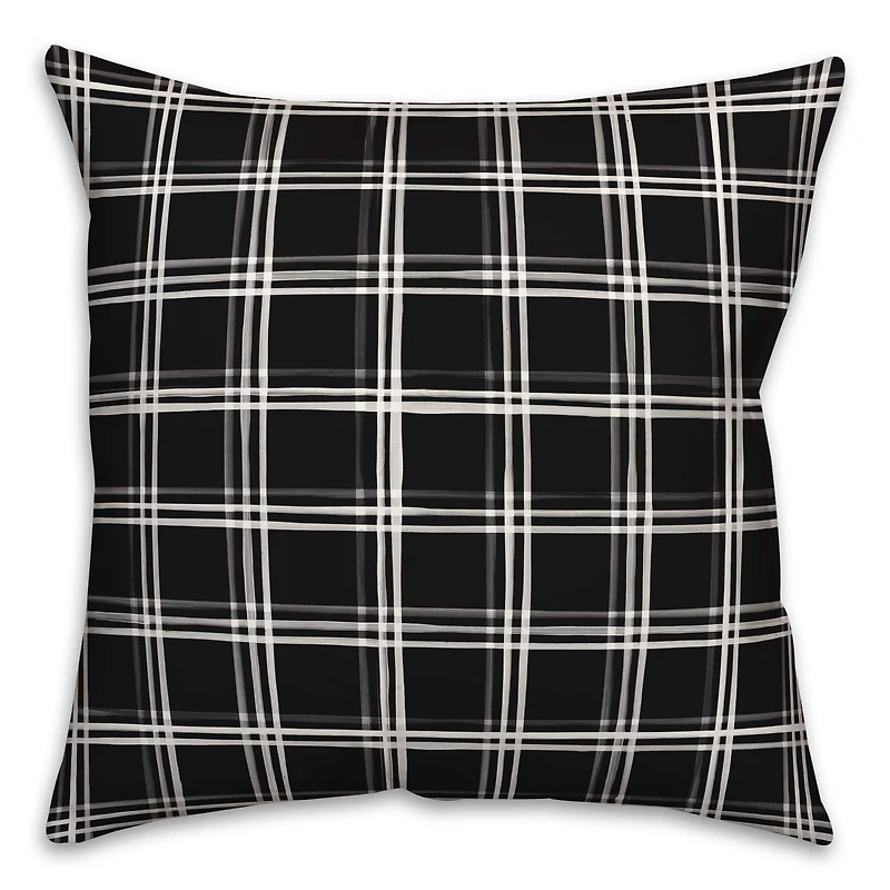 18" Plaid Indoor/Outdoor Pillow