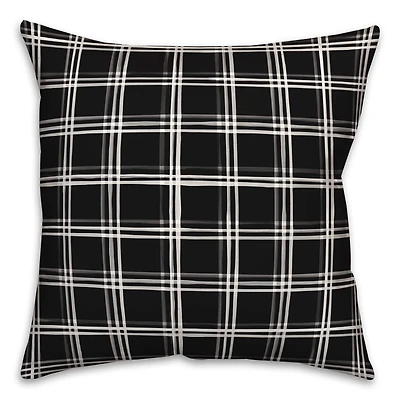 18" Plaid Indoor/Outdoor Pillow
