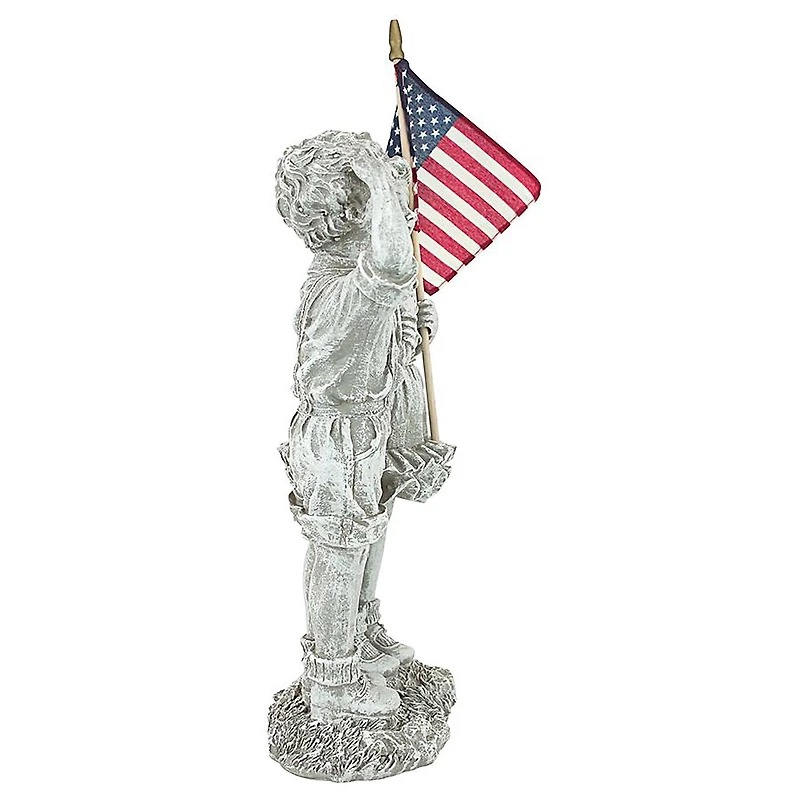 Design Toscano 16" Patriotic Flag Children Statue