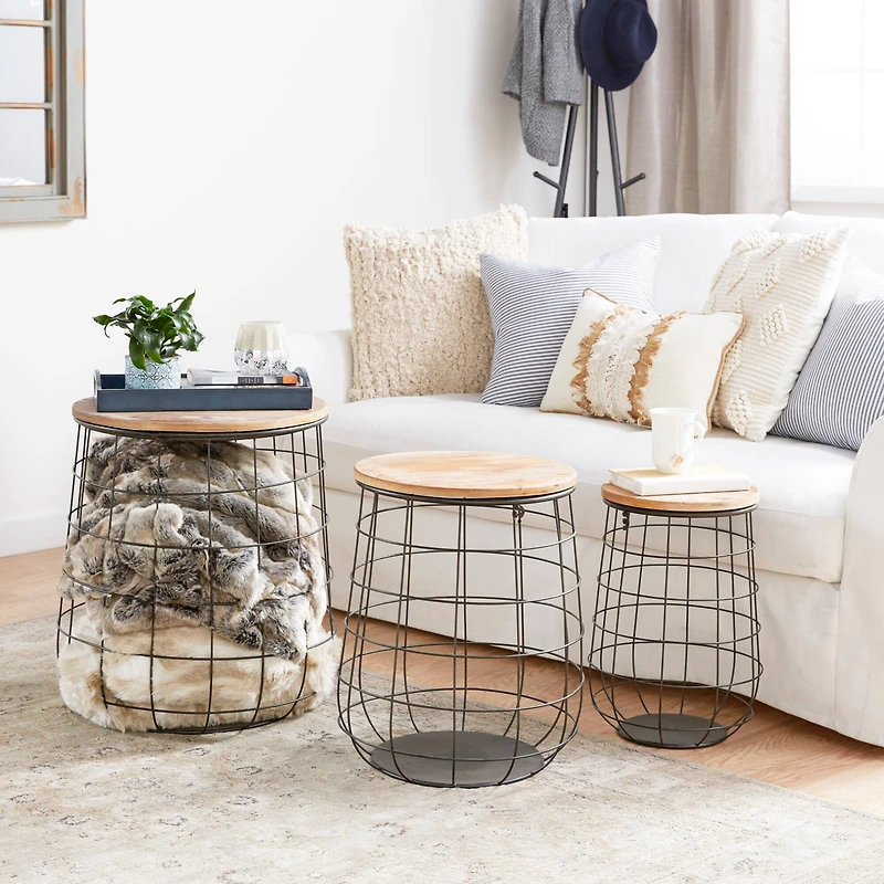 Brown Farmhouse Storage Basket Set