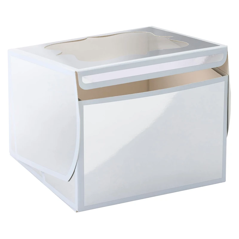 6 Packs: 5 ct. (30 total) Silver & White Stripe Treat Boxes by Celebrate It®