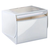 6 Packs: 5 ct. (30 total) Silver & White Stripe Treat Boxes by Celebrate It®