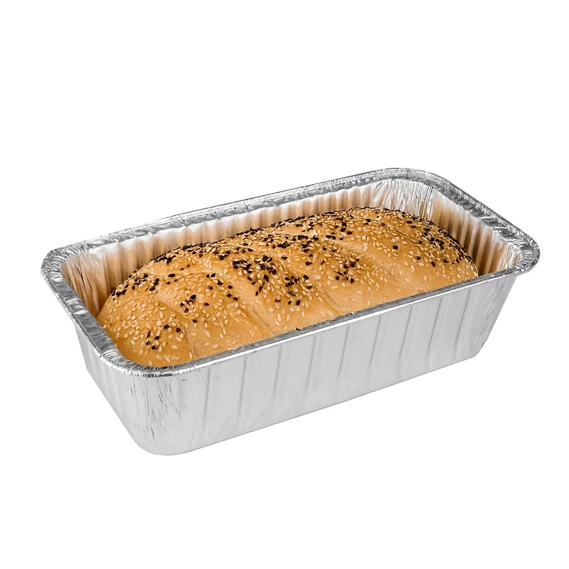 Silver Lining by Durable Packaging Foil Loaf Pans with Lids, 2ct.