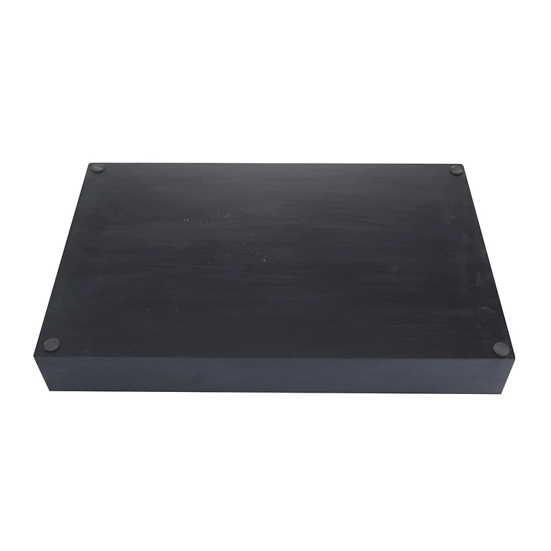 Set of 3" Black Wood Contemporary Trays, 3" x 16" x 10"
