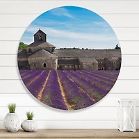 Designart - Lavender Field With Abbey In France