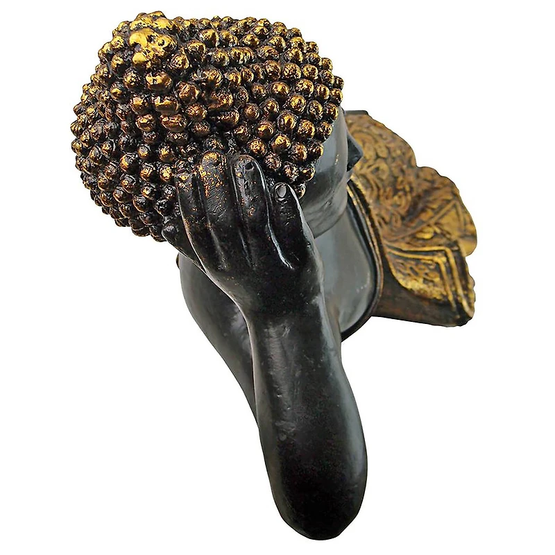 Design Toscano 32.5" The Golden Kiss Reclining Buddha Statue