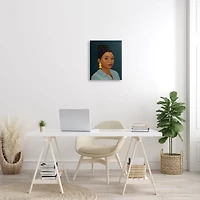 Stupell Industries Sophisticated Female Portrait With Yellow Triangle Earrings Canvas Wall Art