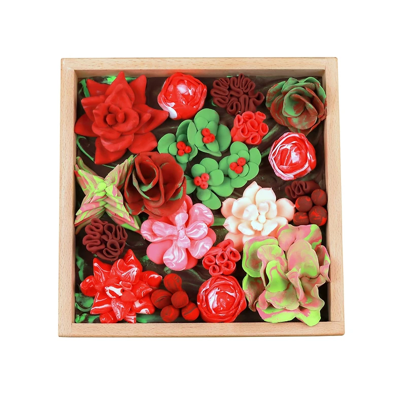 OKTO DIY Wood & Craft Passion Succulents Clay Kit