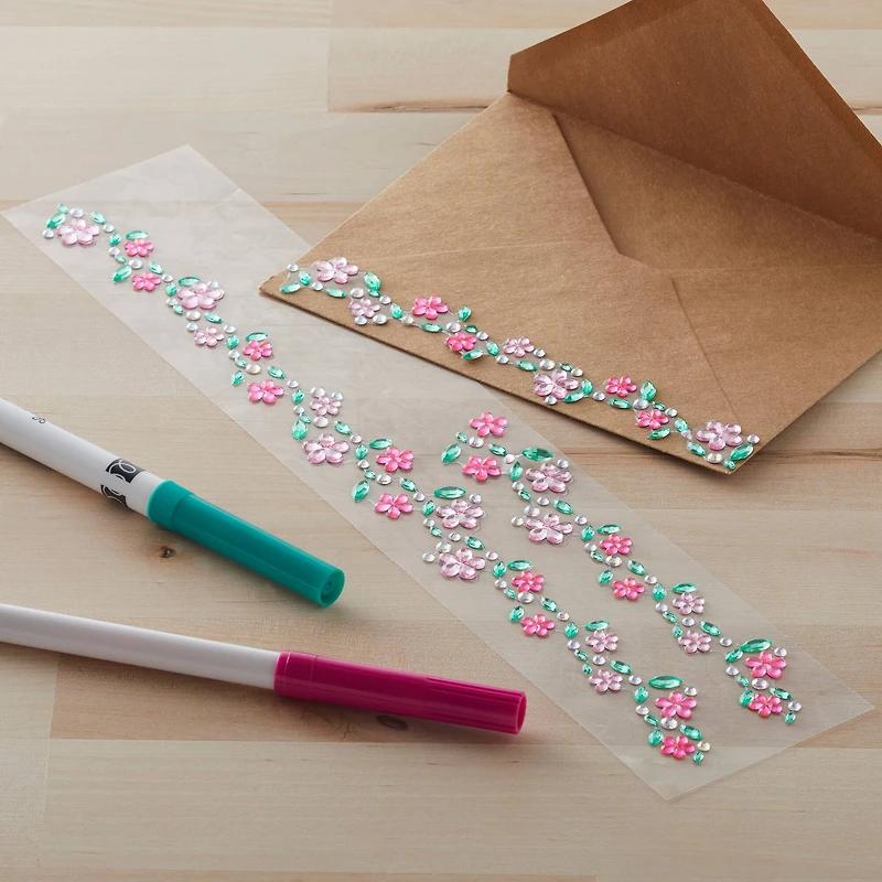Flowers Strip Bling Stickers by Recollections™