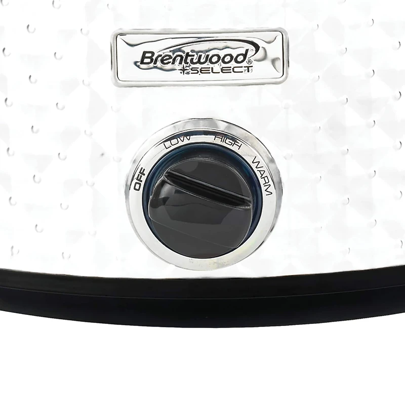 Brentwood Pearl White 7qt. Quilted-Pattern Slow Cooker
