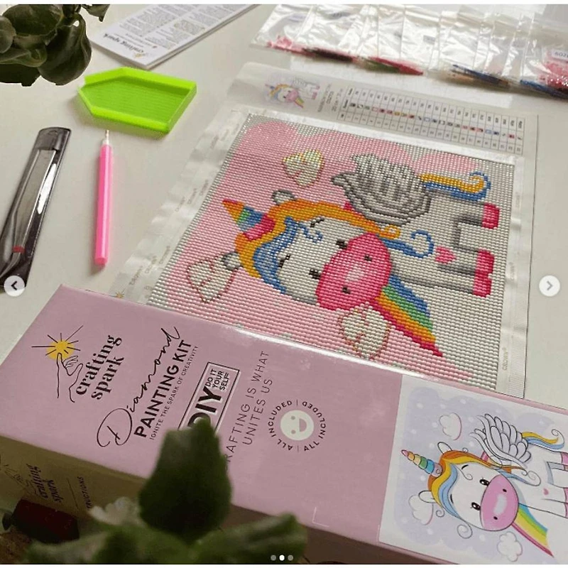 Crafting Spark Rainbow Unicorn Diamond Painting Kit