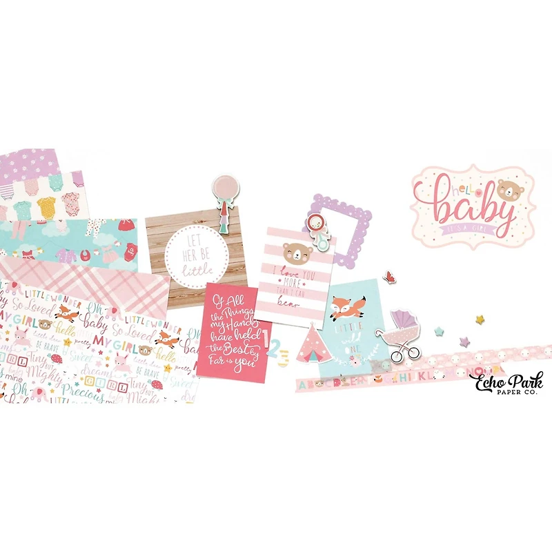 Echo Park™ Hello Baby Girl Collection Kit, 12" x 12"