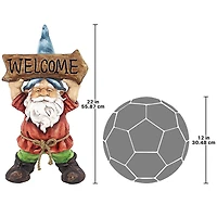 Design Toscano 22" Welcoming Willie Garden Gnome Greeter Statue