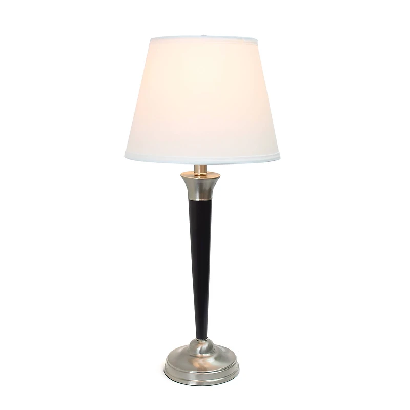 Lalia Home Malbec Black and Nickel Lamp Set
