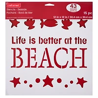 6 Pack: Seaside Stencils by Craft Smart®, 12" x 12"