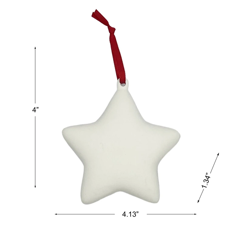 4" DIY Ceramic 3D Star Ornament by Make Market®