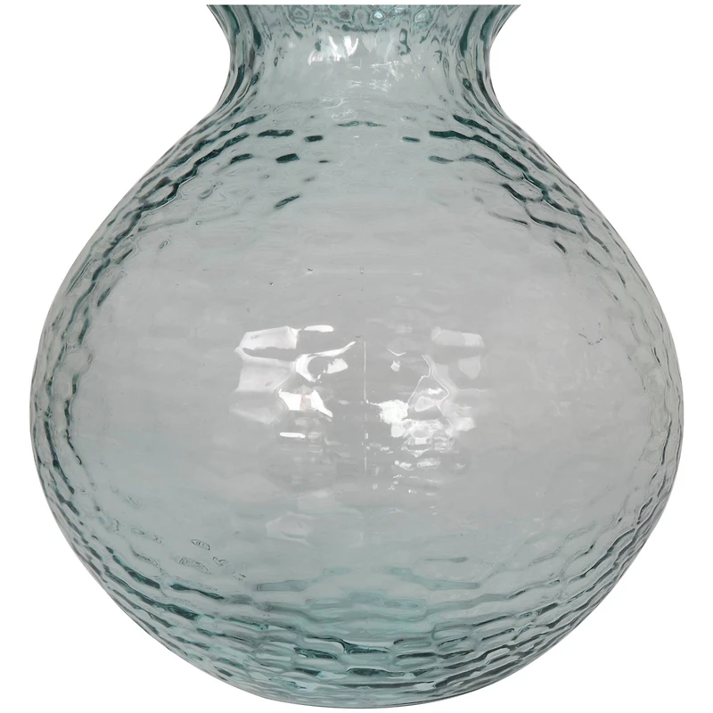 13" Clear Recycled Glass Vase