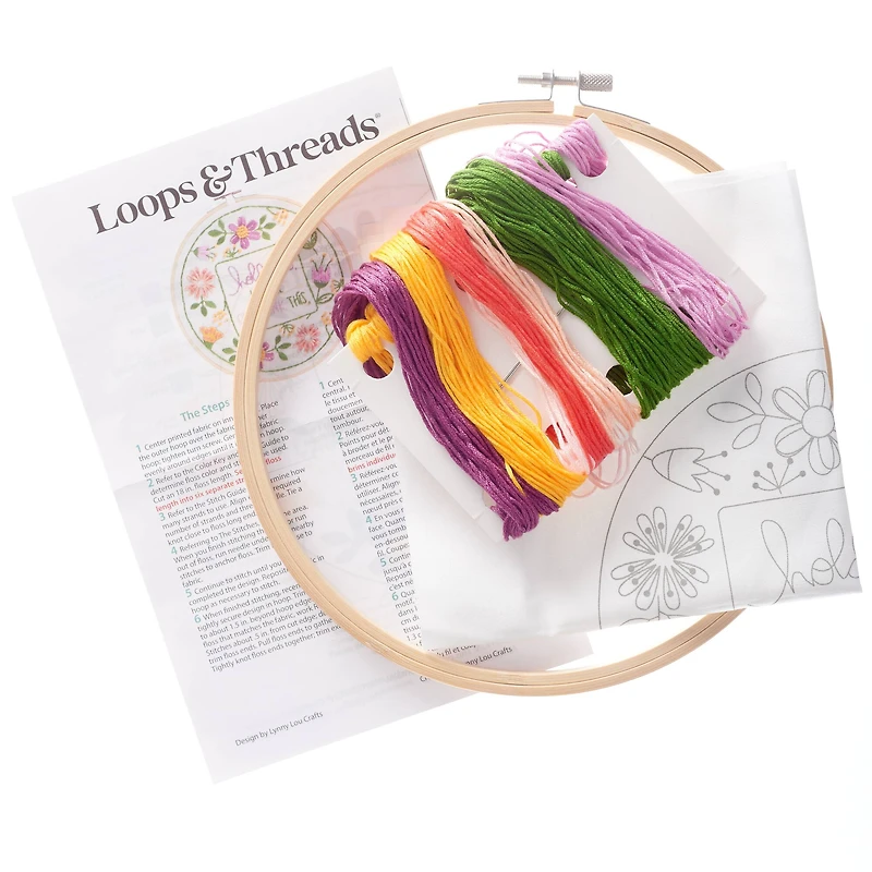 8" Overthink Embroidery Kit by Loops & Threads®
