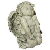 6" Heavenly Gardens Kneeling Cherub Angel Outdoor Garden Statue