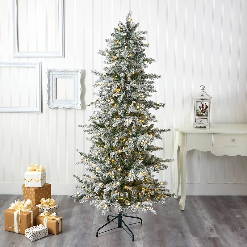 6.5ft. Pre-Lit Nova Scotia Spruce Artificial Christmas Tree, Warm White LED Lights