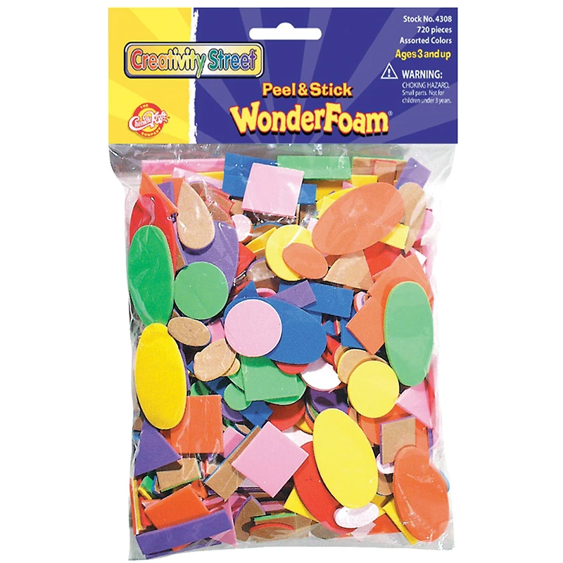 Creativity Street® WonderFoam® Peel & Stick Shapes, 720ct.