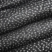 Feldman Black with Silver Glitter Dots Mesh