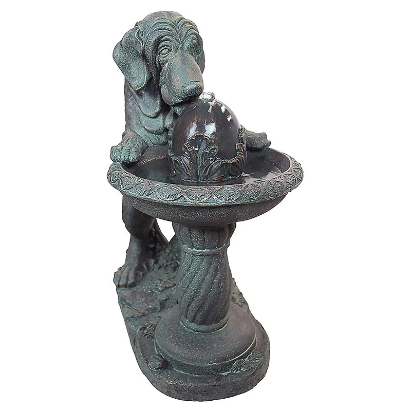 Design Toscano 26.5" Dog's Refreshing Drink Sculptural Fountain