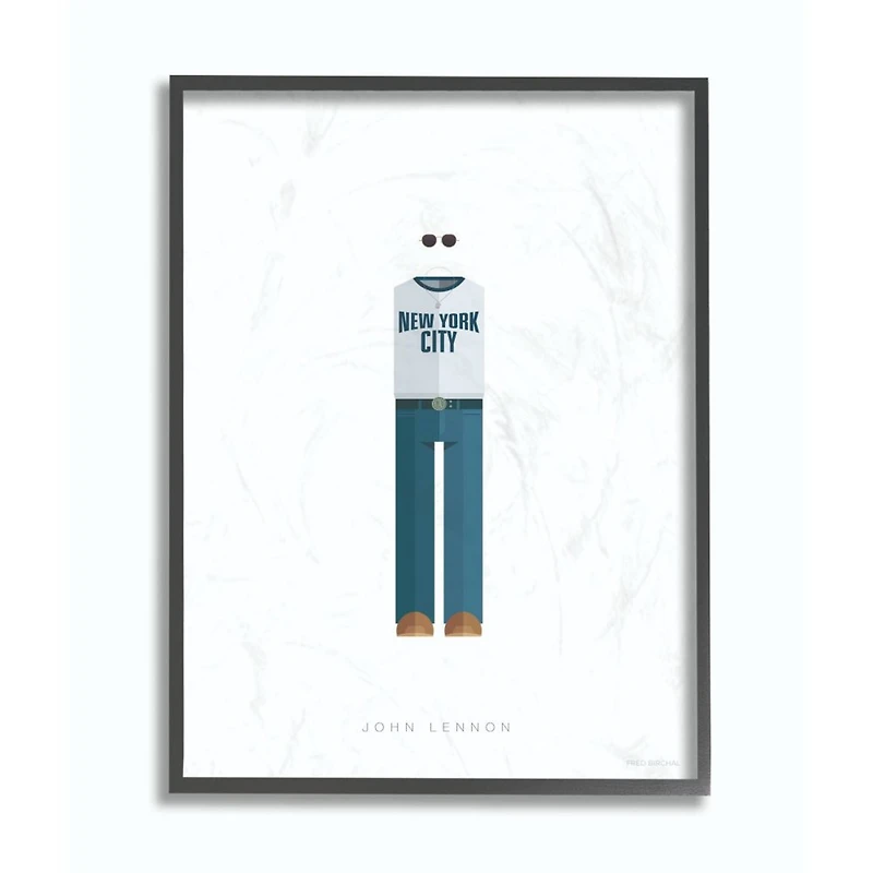 Stupell Industries John Lennon Fashion Design Black Framed Wall Art