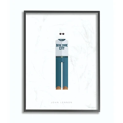 Stupell Industries John Lennon Fashion Design Black Framed Wall Art