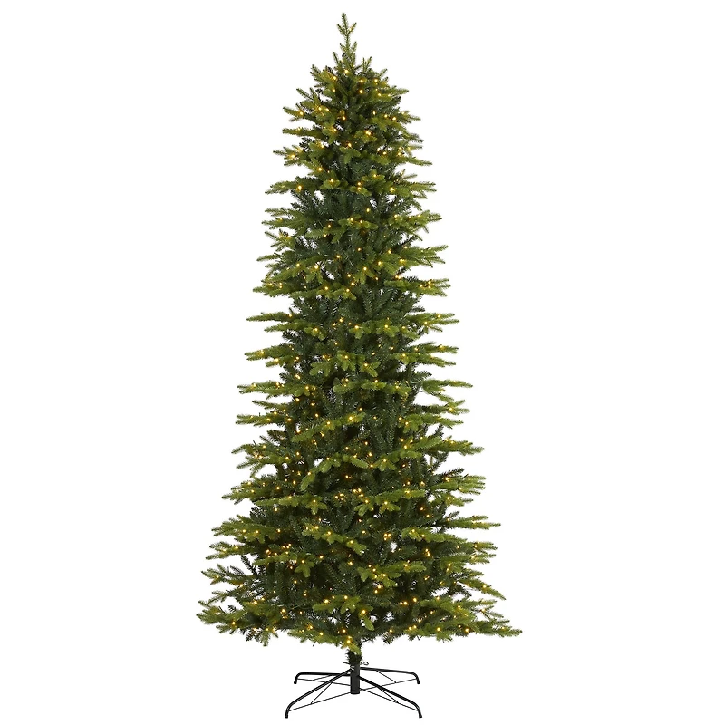 9ft. Pre-Light Belgium Fir Artificial Christmas Tree, Clear LED Lights