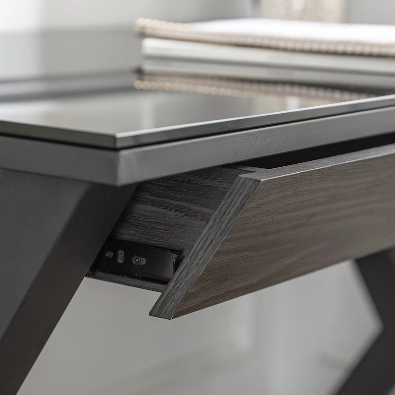 Walker Edison 48" Black Modern Wood Computer Desk