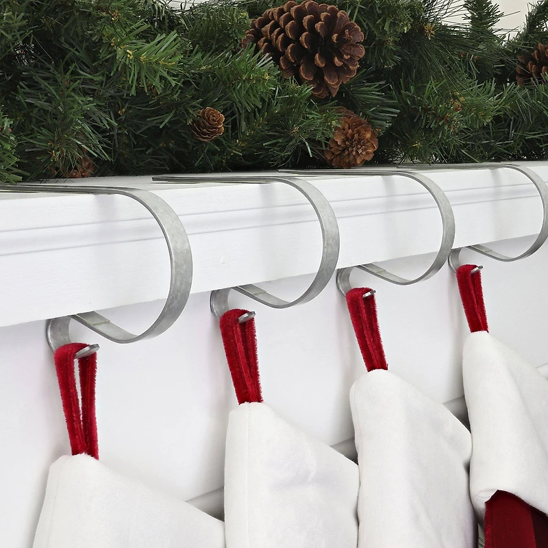 Original MantleClip® Galvanized Stocking Holders, 4ct.