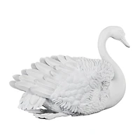 24" White Swan Sculpture