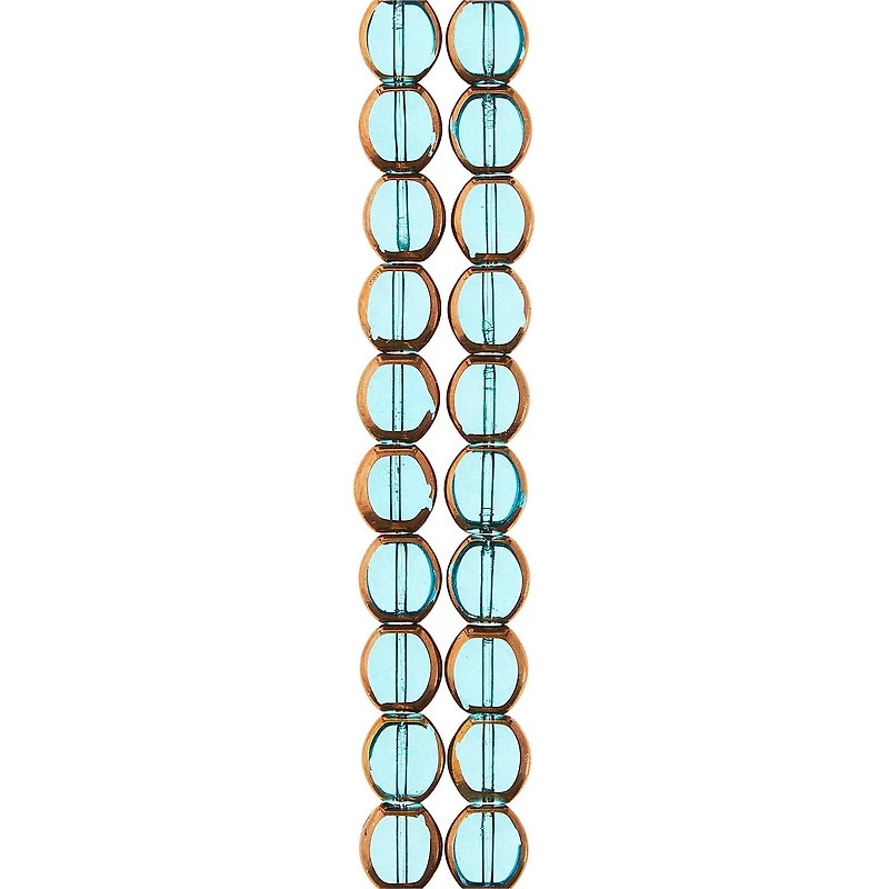 Aqua Table Cut Glass Beads, 10mm by Bead Landing™