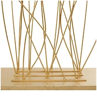 5ft. Gold Metal Tall Floral Sculpture with Crystal Embellishments