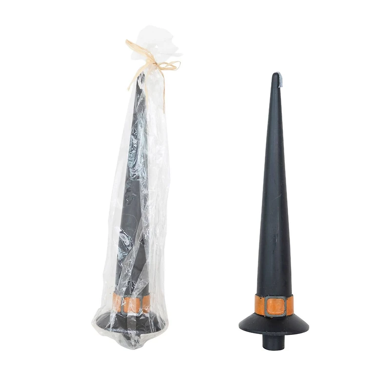 Hello Honey® 10" Black witch Hat Taper Candle