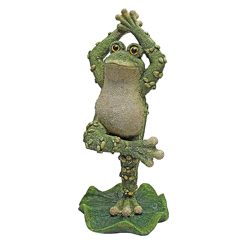 Design Toscano 10.5" Hands Up Boogie Down, Dancing Frog Statue
