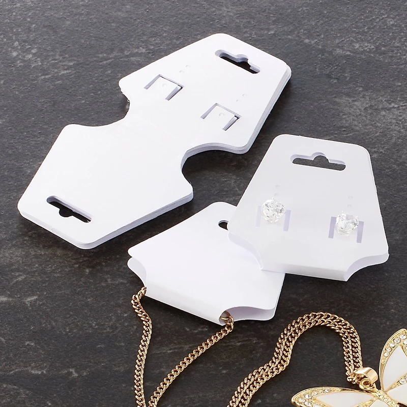 White Necklace & Earring Cards by Bead Landing™, 75ct.