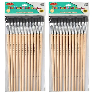 Creative Arts 2 Pack Flat Easel Brushes