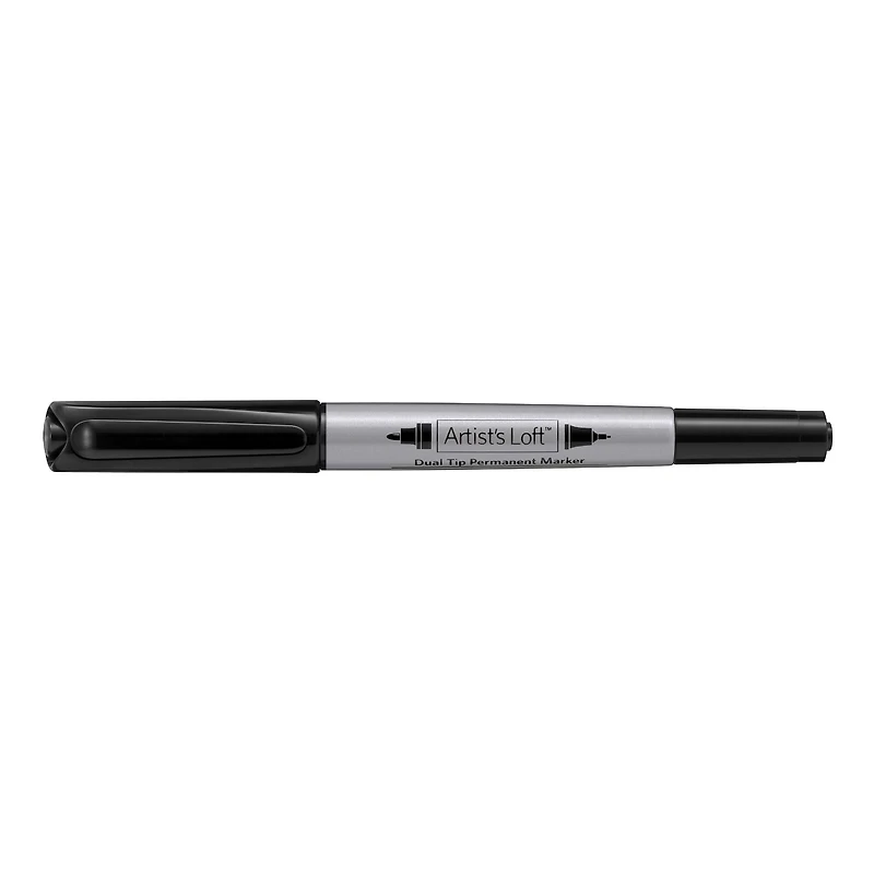 Black Dual Tip Permanent Markers, 2ct. by Artist's Loft™