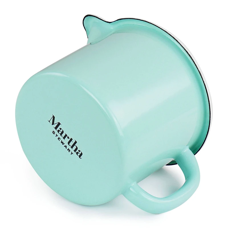 Martha Stewart 2.5 Cup Aqua Enamel on Steel Measuring Cup