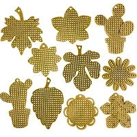 Wonderland Crafts 20 Piece Floral Wooden Embroidery Blanks