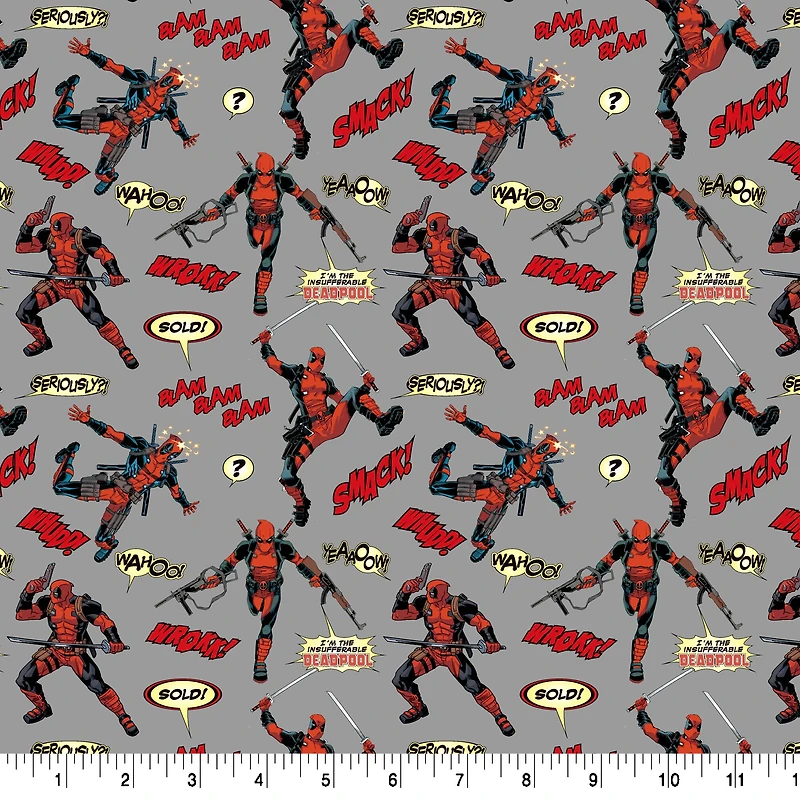 Marvel® Deadpool Packed Cotton Fabric