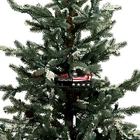 5" Black & Red Glass Snowmobile Ornament by Ashland®